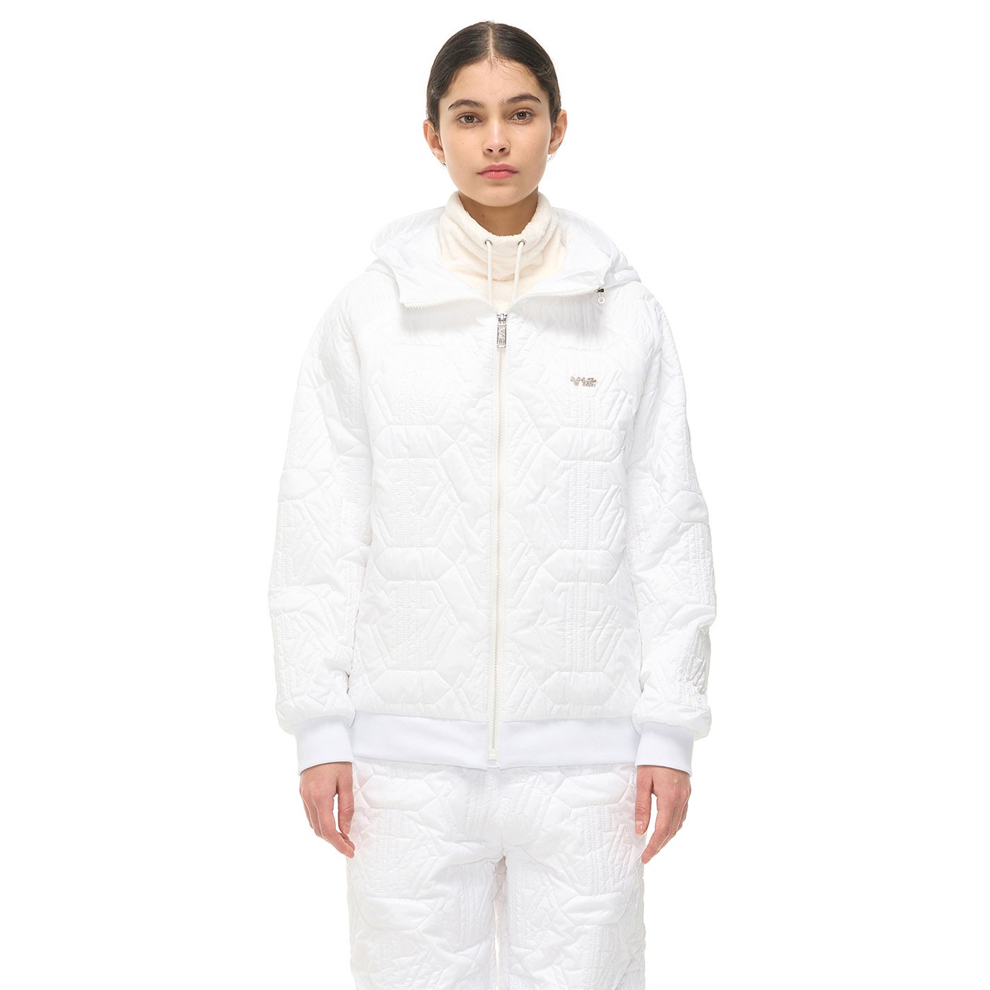 LOGO QUILTED PUFFER_WH