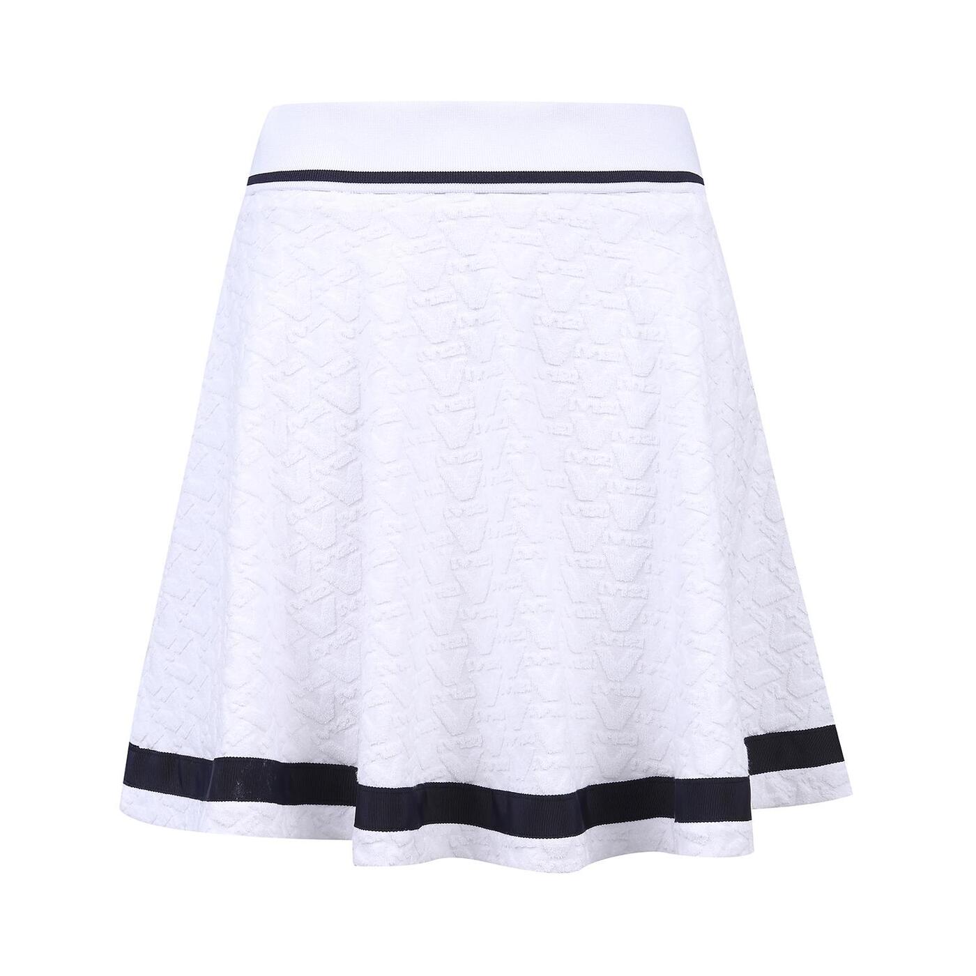 WOMEN TERRY FLARE SKIRT_WH