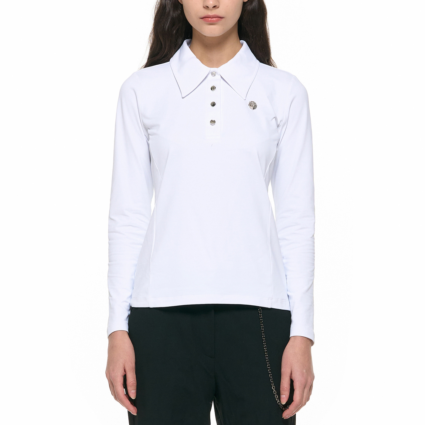 WIDE COLLAR  POLO T-SHIRTS_WH